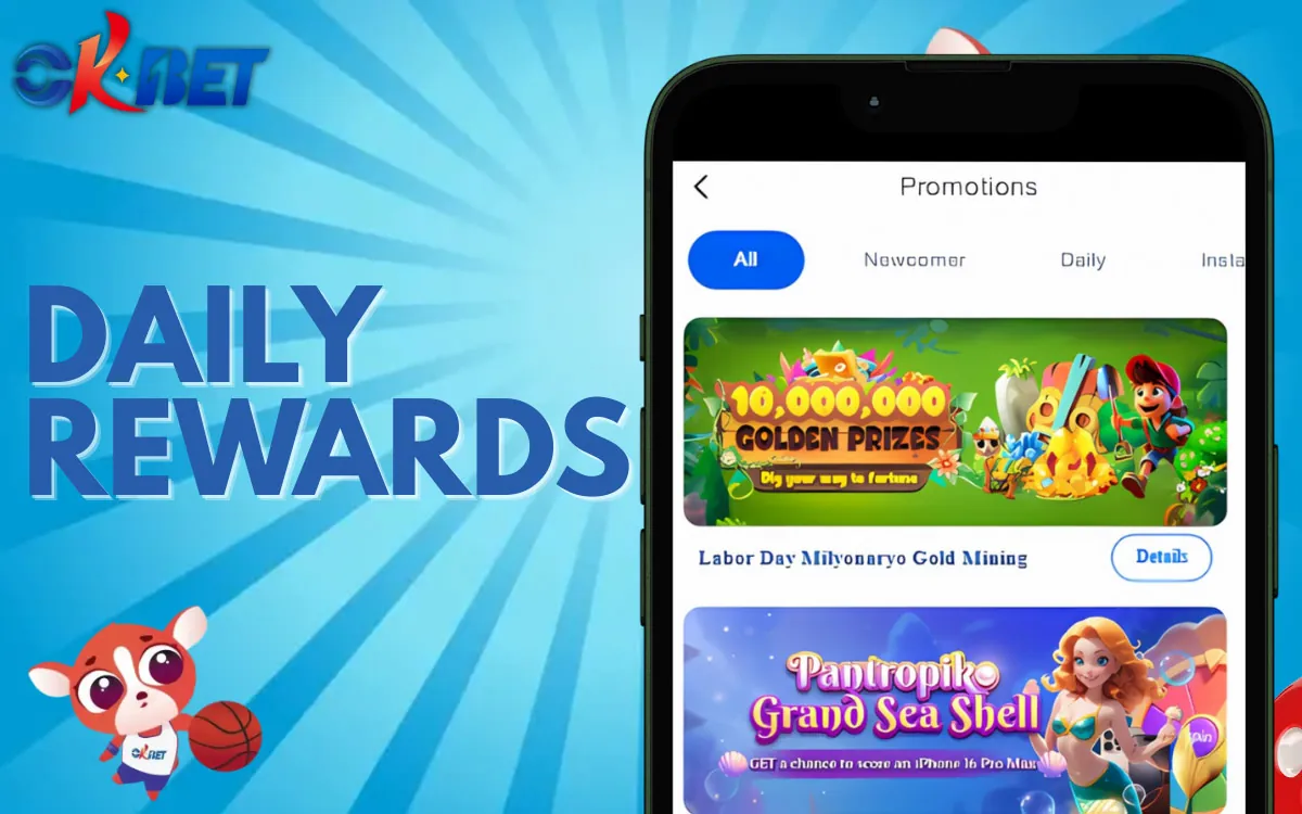Welcome Offers and Daily Rewards OKBet