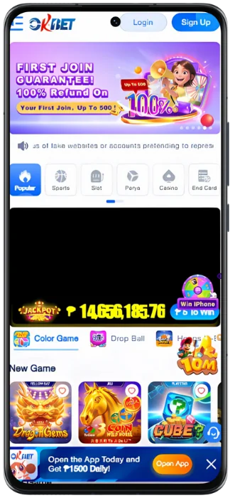 OKBet Screenshot of the website