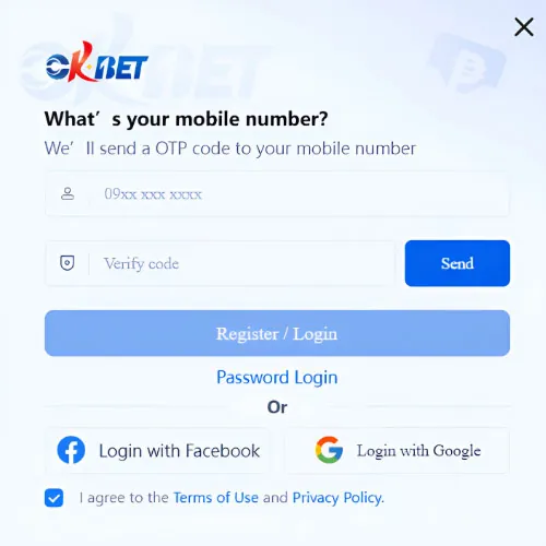 Instruction Register on the official OKBet website